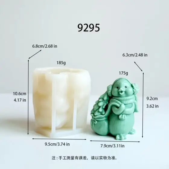 christmas penguin with gift silicone mold - 9295 | baike silicone mold manufacturer