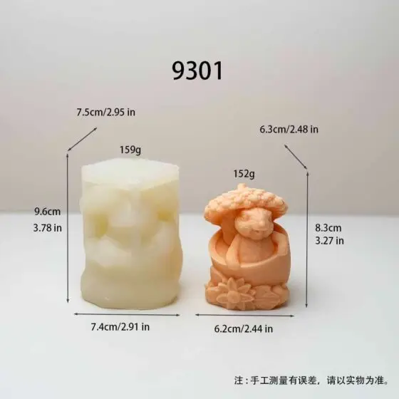 squirrel with mushroom hat silicone mold - 9301 | baike silicone mold manufacturer