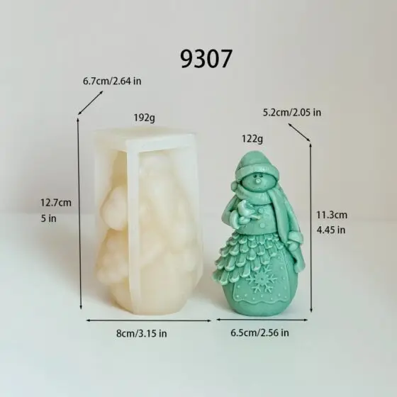 snowwoman silicone mold - 9307 | baike silicone mold manufacturer