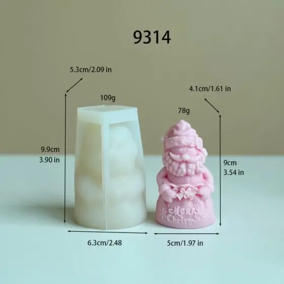 santa silicone mold - 9314 | baike silicone mold manufacturer