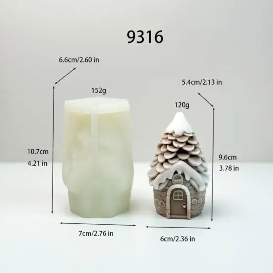 pinecone fairy house silicone mold - 9316 | baike silicone mold manufacturer