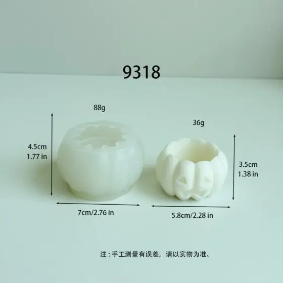 mini pumpkin lantern silicone mold - 9318 | baike silicone mold manufacturer