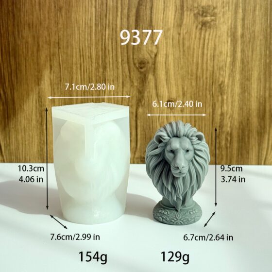 lion head silicone mold - 9377 | baike silicone mold manufacturer