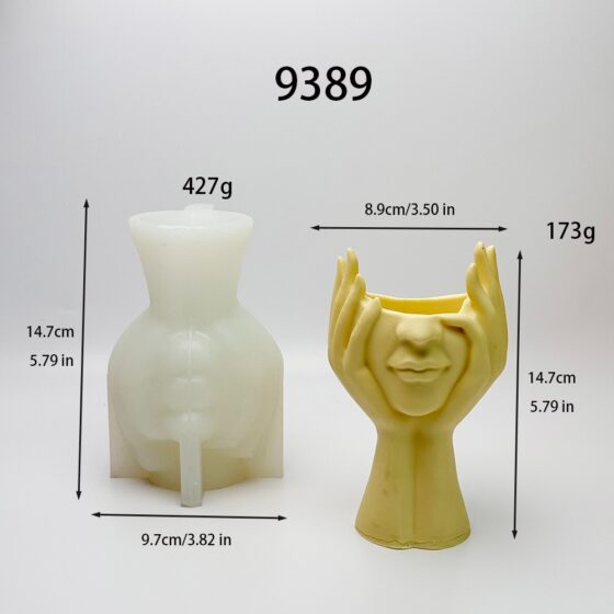 face container silicone mold - 9389 | baike silicone mold manufacturer