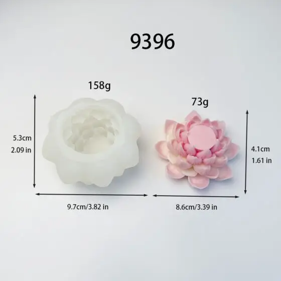 lotus silicone mold - 9396 | baike silicone mold manufacturer