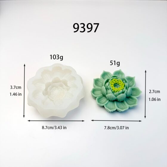 water lily silicone mold - 9397 | baike silicone mold manufacturer