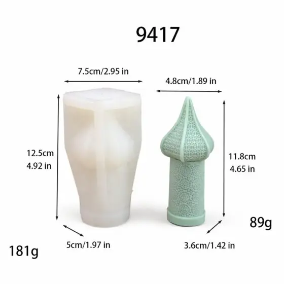 lace tower silicone mold - mint green - 9417 | baike silicone mold manufacturer