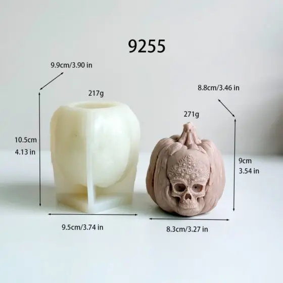 pumpkin skull silicone mold 9255