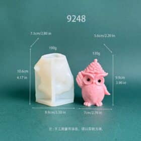 owl saluting silicone mold 9248